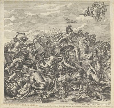 Arbellai csata (bal oldal) alkotó: Pietro Aquila