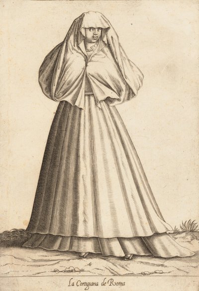 La Cortigiana de Roma Courtesan, kb. 1580. alkotó: Pietro Bertelli.