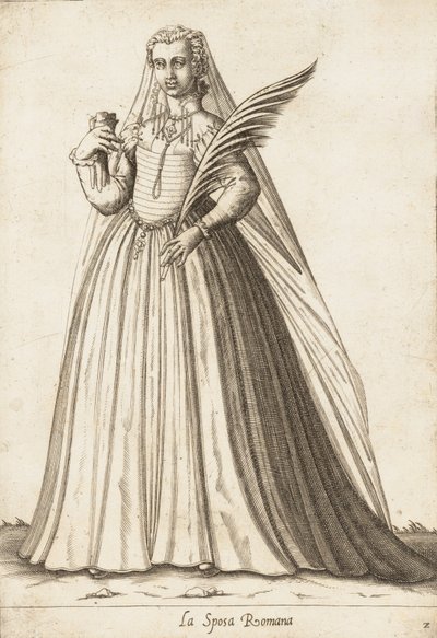 A római menyasszony menyasszony, kb. 1580. alkotó: Pietro Bertelli.