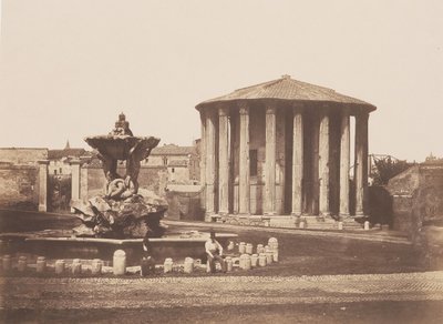 Vesta temploma, 1850-es évek. alkotó: Pietro Dovizielli