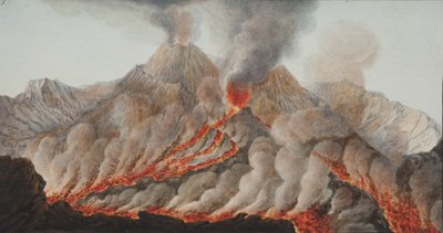 X. tábla Campi Phlegraeiből: William Hamilton megfigyelései a két Szicília vulkánjairól, 1776 (wc papíron) alkotó: Pietro Fabris