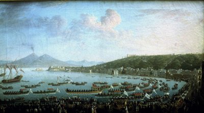 A Nápolyi-öböl III. Károly távozásának napján alkotó: Pietro Fabris