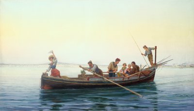 Hazafelé, a Nápolyi-öbölben alkotó: Pietro Gabrini