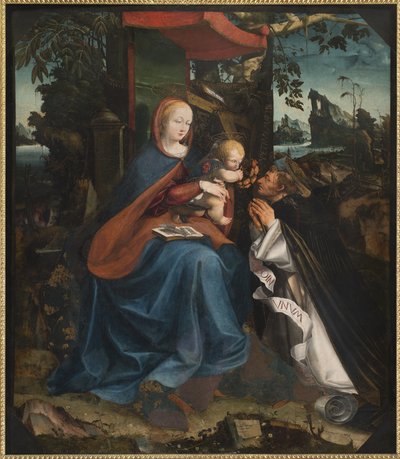 Madonna és gyermeke és Szent Péter vértanú, 1525 alkotó: Pietro Grammorseo
