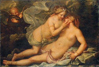 Jupiter Diana és Callisto nimfa képében alkotó: Pietro Liberi