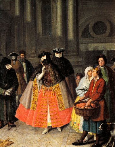 Beszélgetések a Baute-maszkok között, Pietro Longhi (1701-1785) alkotó: Pietro Longhi