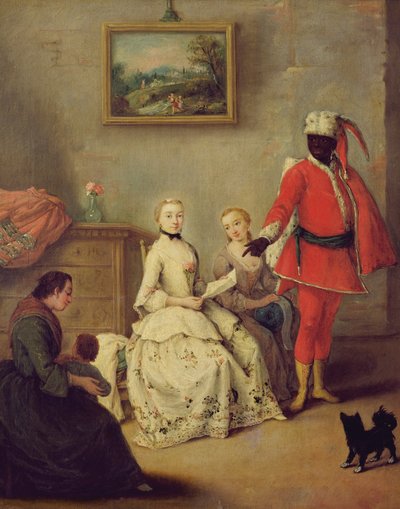 A mór levele, 1750 körül (olaj, vászon) (restaurálás után) alkotó: Pietro Longhi