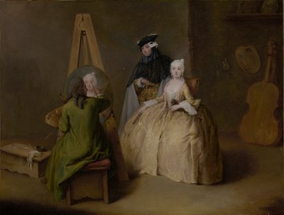 A festő műtermében, 1741-4 alkotó: Pietro Longhi