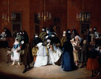 A Velencei Ridotto, 1750 körül (olaj, vászon) alkotó: Pietro Longhi