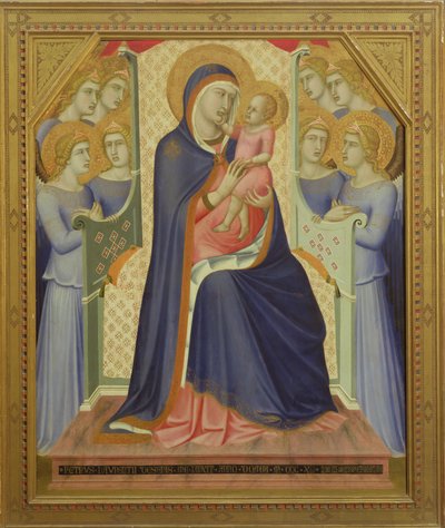 Szűz és angyalokkal trónoló gyermek, 1340 (tempera a panelen) alkotó: Pietro Lorenzetti