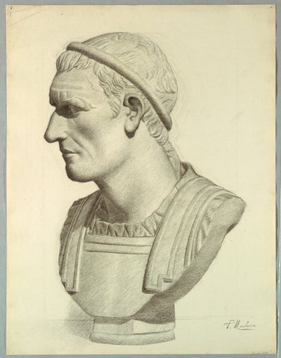 Egy római szenátor mellszobra (gipszből készült) alkotó: Pietro Montana