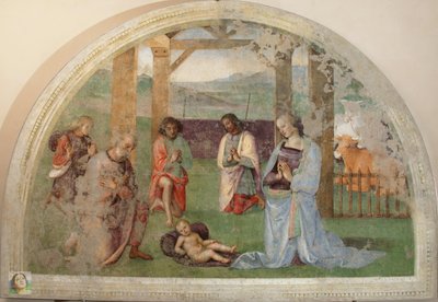 A pásztorok imádása alkotó: Pietro Perugino