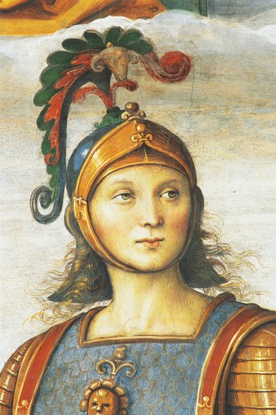 Horace Coclite, Perugino (körülbelül 1450-1523), freskó, Audience Hall, Collegio del Cambio (A változás főiskolája), Priors Palace, Perugia, Umbria, Olaszország alkotó: Pietro Perugino