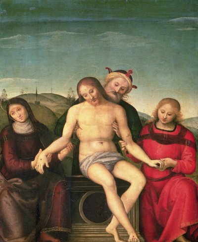 Pieta, 1497 (tempera és olaj a panelen) alkotó: Pietro Perugino