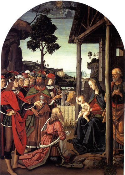 A mágusok imádása, kb. 1470-1480 alkotó: Pietro Perugino