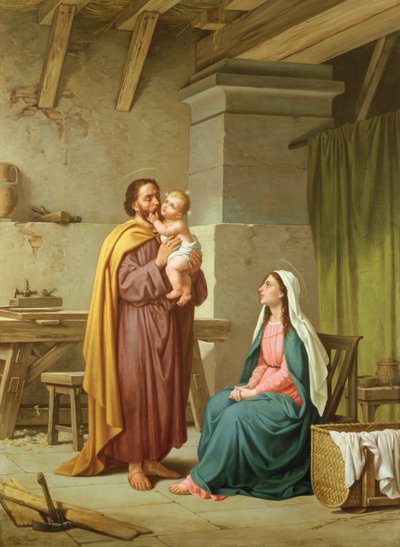 A Szent Család a Szent József műhelyben alkotó: Pietro Pezzati
