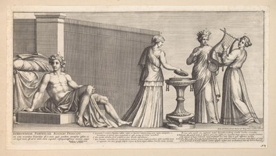 Aldobrandin esküvő (jobb oldali rész) Nova nupta in geniali thalamo (cím a tárgyon) alkotó: Pietro Sante Bartoli