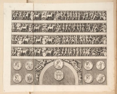 Domborművek Septimius Severus ívén Rómában alkotó: Pietro Sante Bartoli