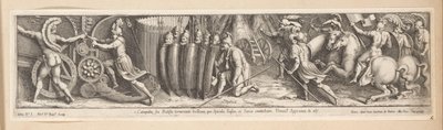 Katonák a támadásban Konstantin császár története (sorozat címe) alkotó: Pietro Sante Bartoli