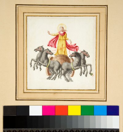 Egy Vigna Moroni-i mozaik másolata (fekete kréta, néhány tollal és barna tintával. Akvarellel színezve) alkotó: Pietro Santi Bartoli