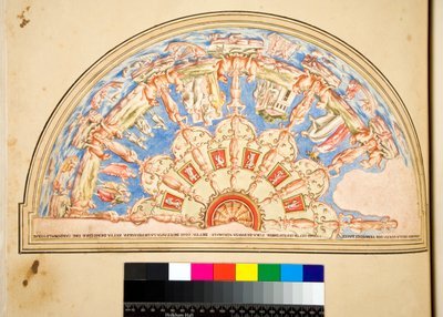 Mennyezeti lunette kialakítása alkotó: Pietro Santi Bartoli