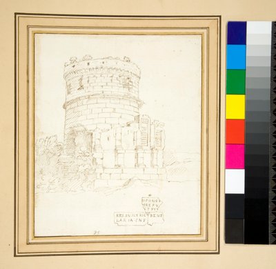 P e n Plautii sírjának vázlata (toll) alkotó: Pietro Santi Bartoli