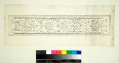 A Villa Madama boltozata (fekete kréta, némelyik tollal és barna tintával. Akvarellel színezve) alkotó: Pietro Santi Bartoli