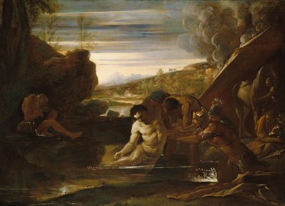 Nagy Sándor kimentett a Cydnus folyóból, kb. 1650. alkotó: Pietro Testa