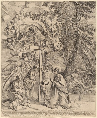 A keresztet ölelő csecsemő Krisztus (József álma) alkotó: Pietro Testa