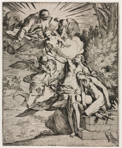 Ábrahám áldozata, kb. 1645-50. alkotó: Pietro Testa