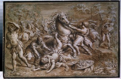 ""La Conversion de Saint Paul" (Szent Pál megtérése) Pietro Berrettini dit Pietro da Cortona tusrajza alkotó: Pietro da Cortona