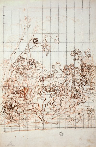 Tanulmány az aranykori freskóhoz alkotó: Pietro da Cortona