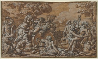 Bacchanal, 1600-as évek. alkotó: Pietro da Cortona