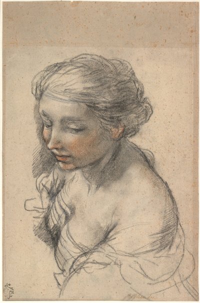 Egy balra fordult fiatal nő mellszobra, 1637 alkotó: Pietro da Cortona