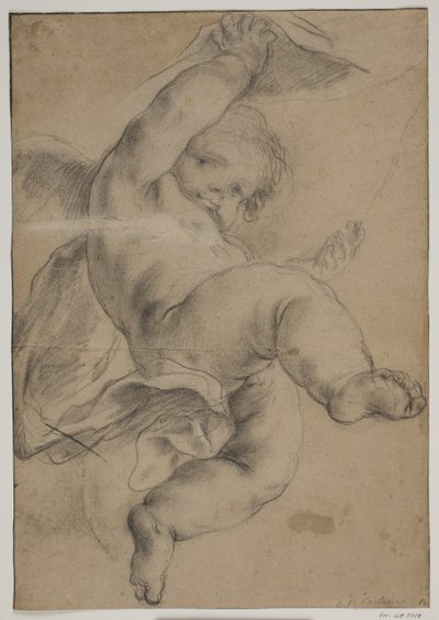 Repülő puttó függönyt emel alkotó: Pietro da Cortona