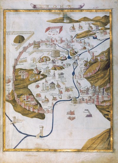 Kilátás Rómára alkotó: Pietro del Massaio