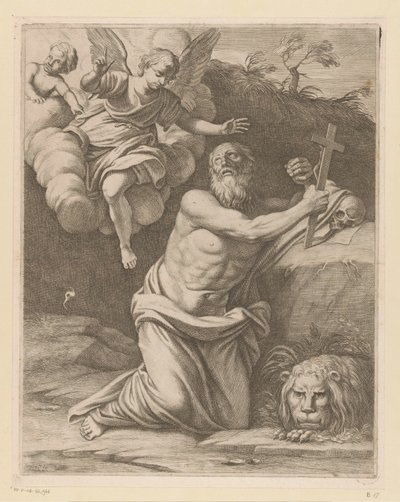 Szent Jeromos a sivatagban alkotó: Pietro del Po