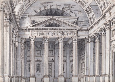 Színpadterv Gaetano Donizetti Belisario című operájához, 1820-as évek. alkotó: Pietro di Gottardo Gonzaga