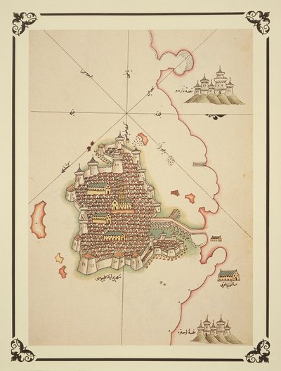 Gallipoli térképe, a „Kitab-I Bahriye”-ról (színes litó) alkotó: Piri (after) Reis