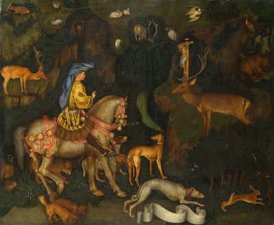 Szent Eustace látomása alkotó: Antonio Pisanello