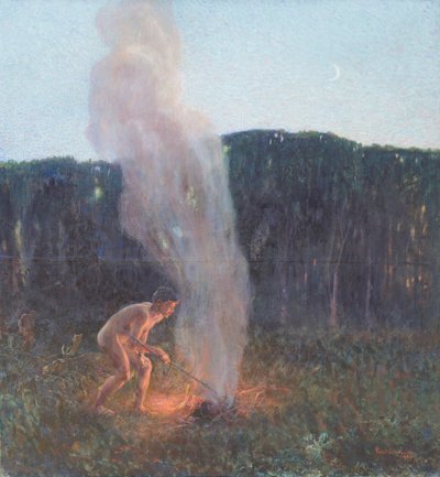 A füstoszlop alkotó: Plinio Nomellini