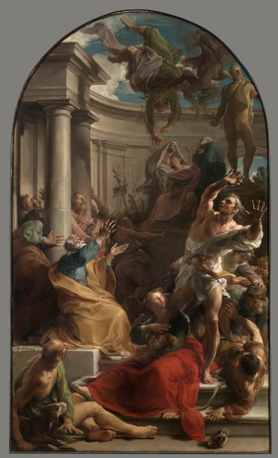 Simon Mágus bukása, c. 1745-1750. alkotó: Pompeo Batoni