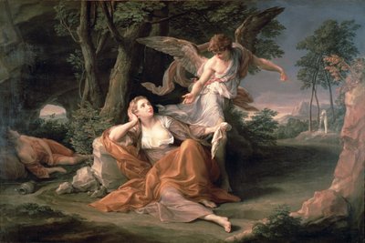 Hágár a sivatagban alkotó: Pompeo Girolamo Batoni