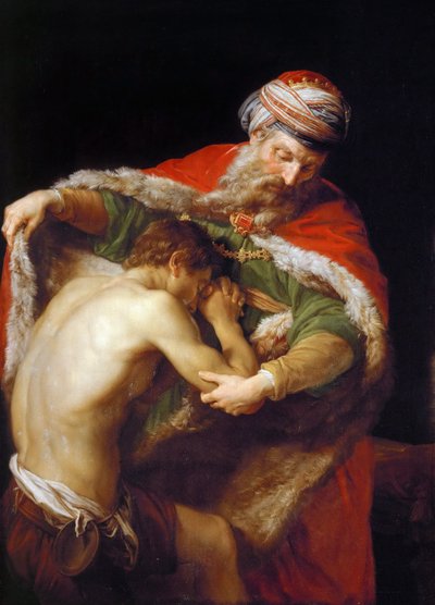 A tékozló fiú visszatérése, 1773 alkotó: Pompeo Girolamo Batoni