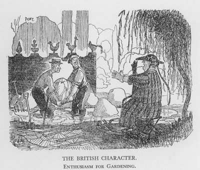 A brit karakter, a kertészkedés lelkesedése (litho) alkotó: Pont