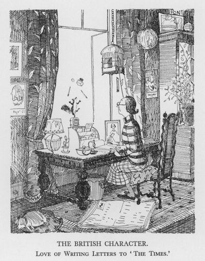 A brit karakter, a „The Times”-nak írt levelek szeretete (litho) alkotó: Pont
