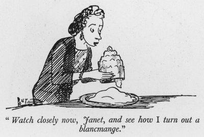 "Most figyeld jól, Janet, és nézd meg, hogyan leszek blancmange" (litho) alkotó: Pont
