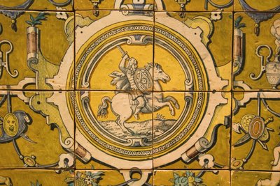 II. Teodosio (1568-1630) Braganza hercegének karjai (kerámia) alkotó: Portuguese School