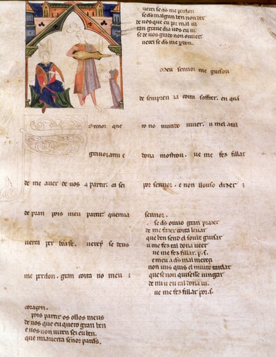 197R oldal Ajuda Versek Könyve, 197R oldal, 13.14. század alkotó: Portuguese School