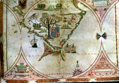 Magellán-szoros (vellum) alkotó: Portuguese School